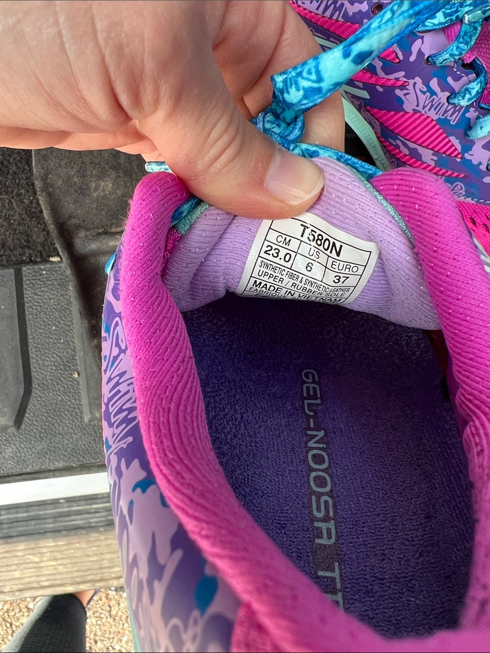 Asics Women's Running Shoes - Hot Pink, Teal & Purple - Picture 3 of 3